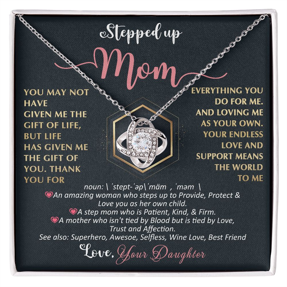 Stepped Up Mom Necklace - Love Knot - ST 10.2