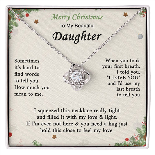 Merry Christmas To My Beautiful Daughter - Love Knot - ST 20.1
